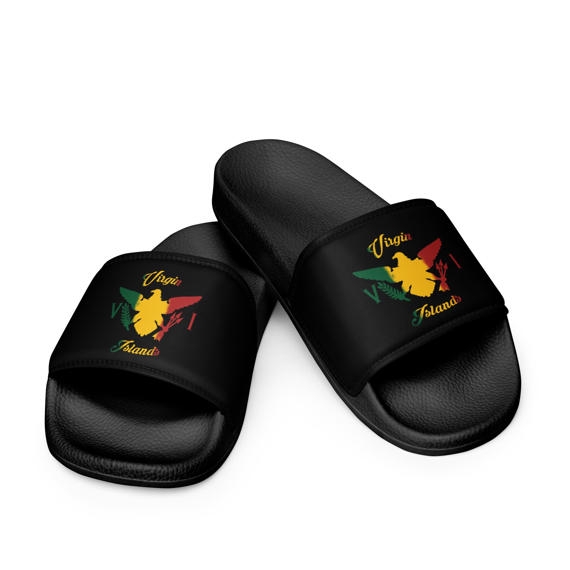 Vi Ice Gold & Green Slides | Phade Fashion Virgin Islands