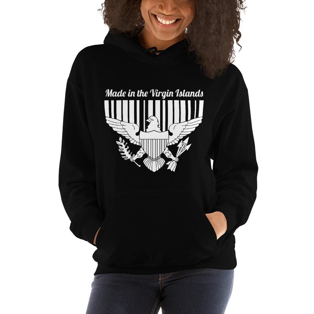 Unisex White Print Vi Hoodie | Phade Fashion Virgin Islands