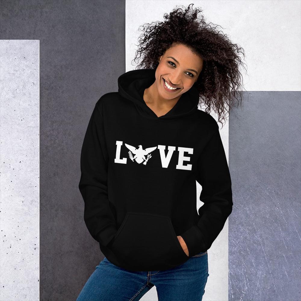 Love White Print Hoodie | Phade Fashion Virgin Islands