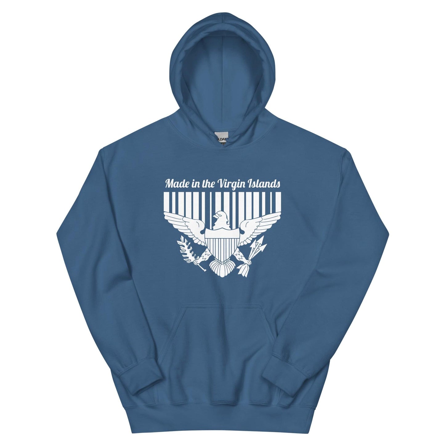 Unisex White Print Vi Hoodie | Phade Fashion Virgin Islands
