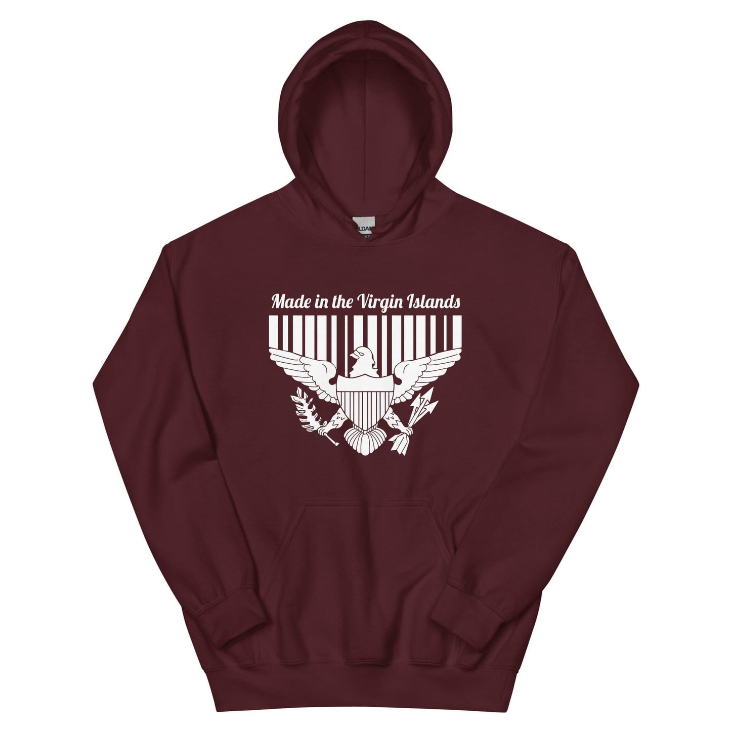 Unisex White Print Vi Hoodie | Phade Fashion Virgin Islands