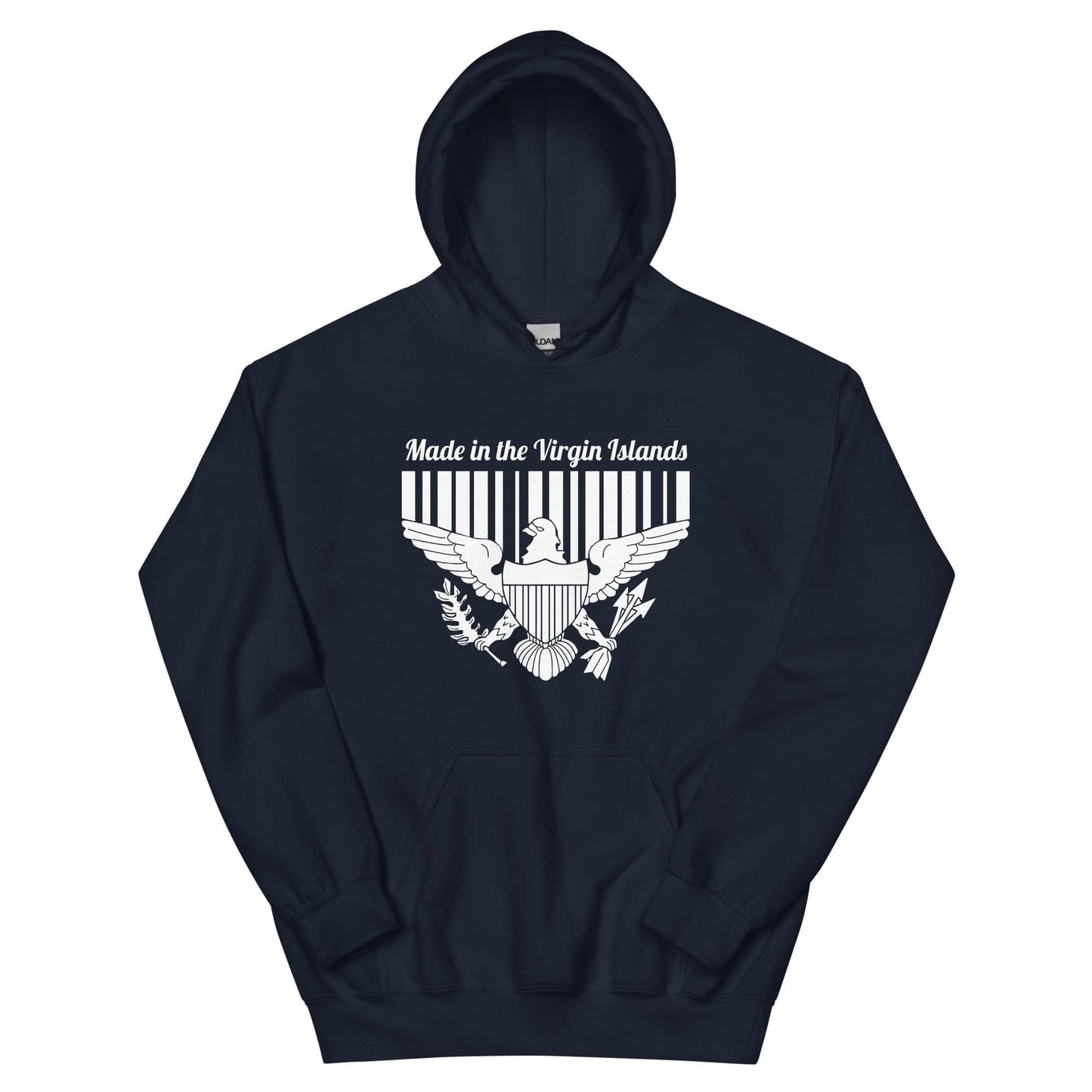 Unisex White Print Vi Hoodie | Phade Fashion Virgin Islands