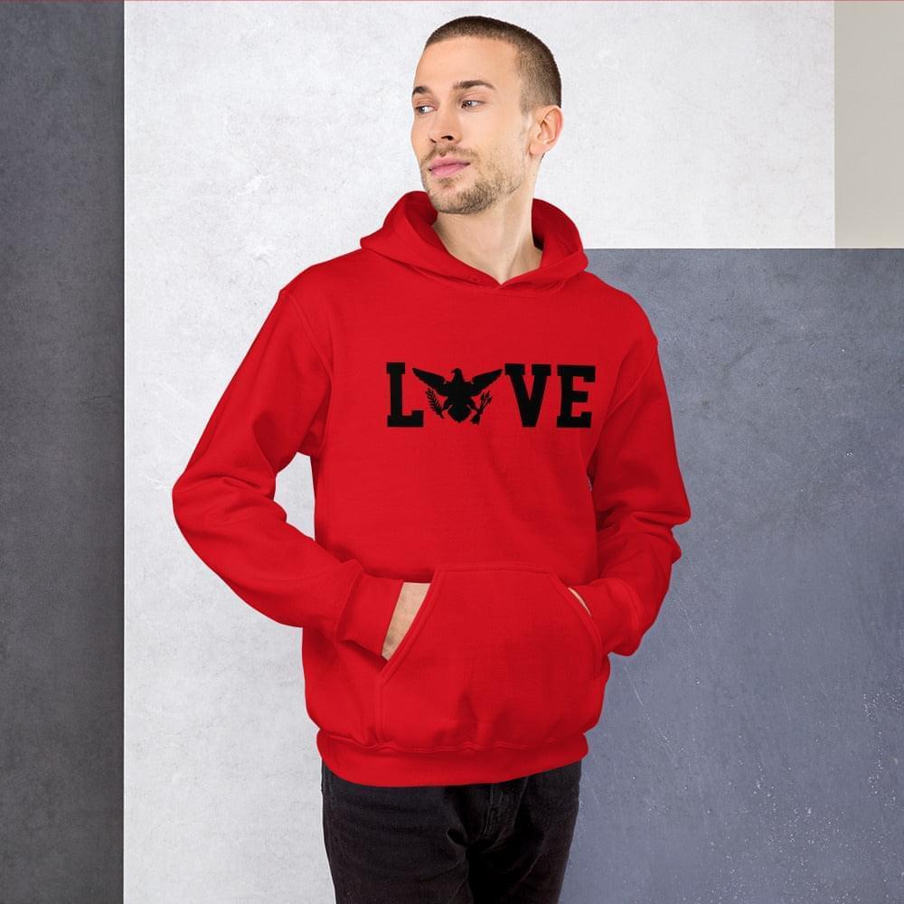 Love Black Print Hoodie | Phade Fashion Virgin Islands