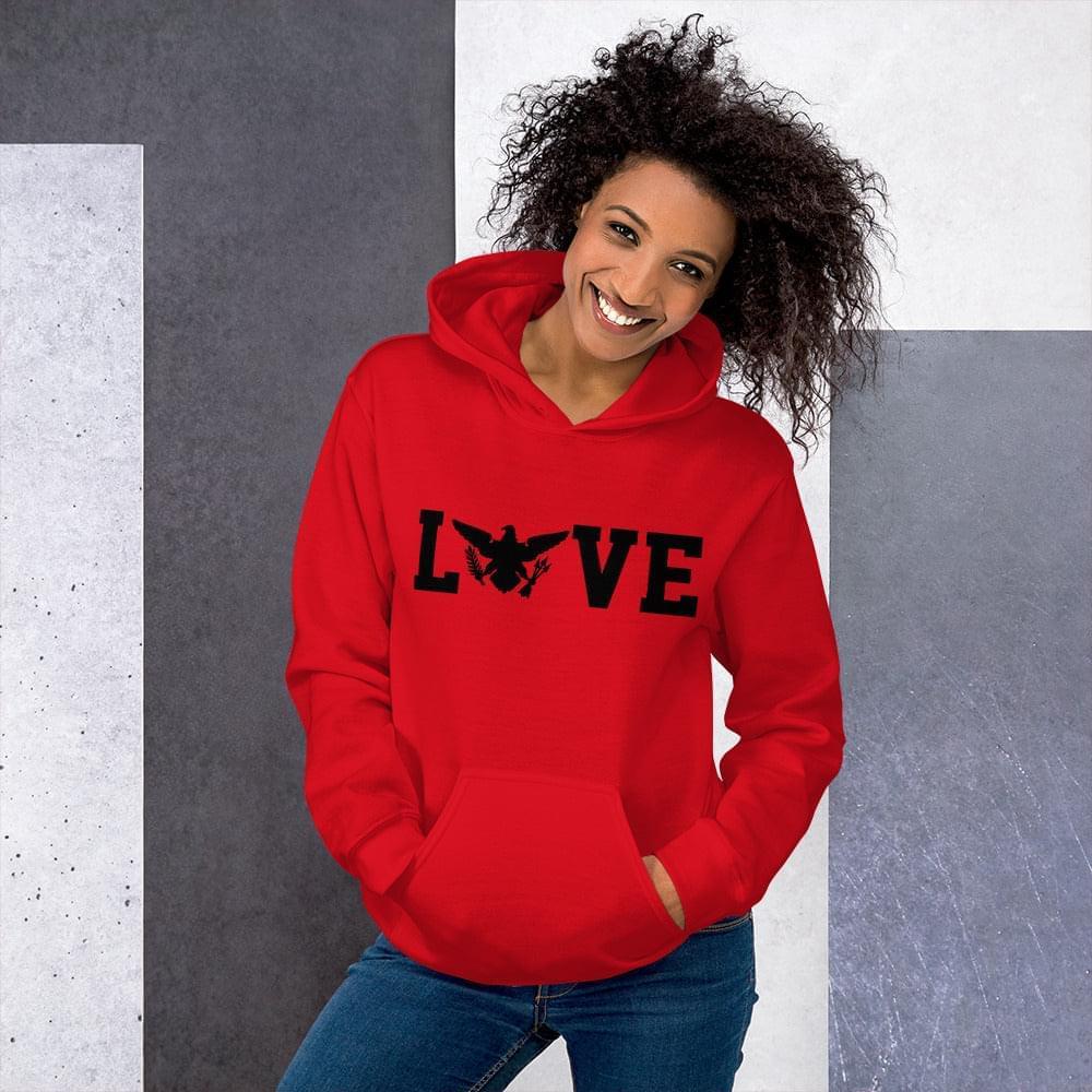 Love Black Print Hoodie | Phade Fashion Virgin Islands