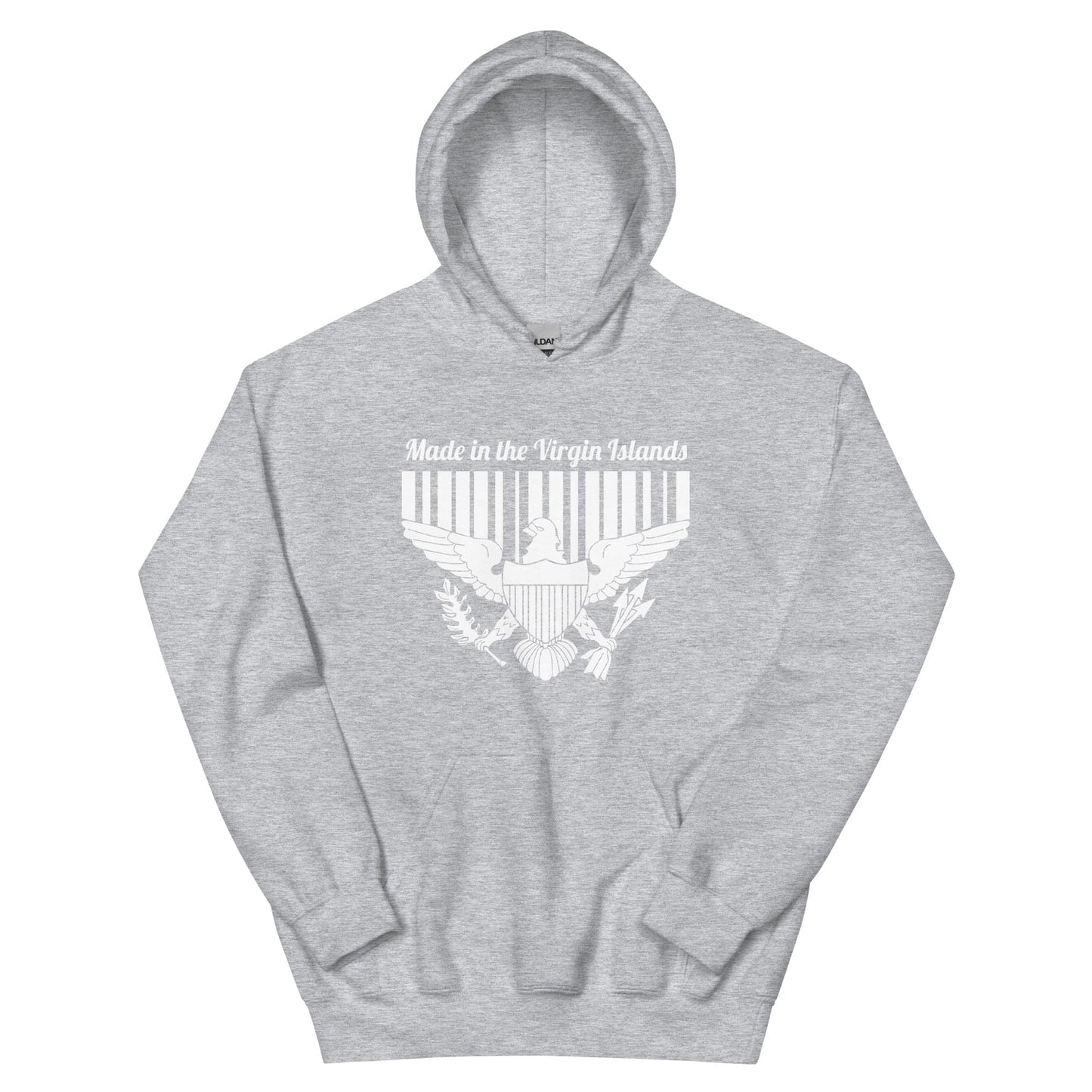 Unisex White Print Vi Hoodie | Phade Fashion Virgin Islands