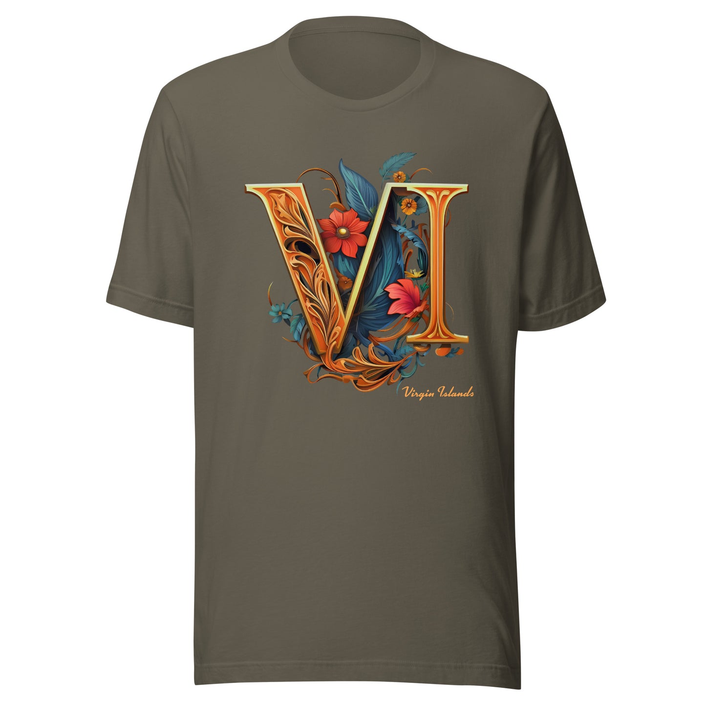 Roman Floral Unisex Tee | Phade Fashion Virgin Islands