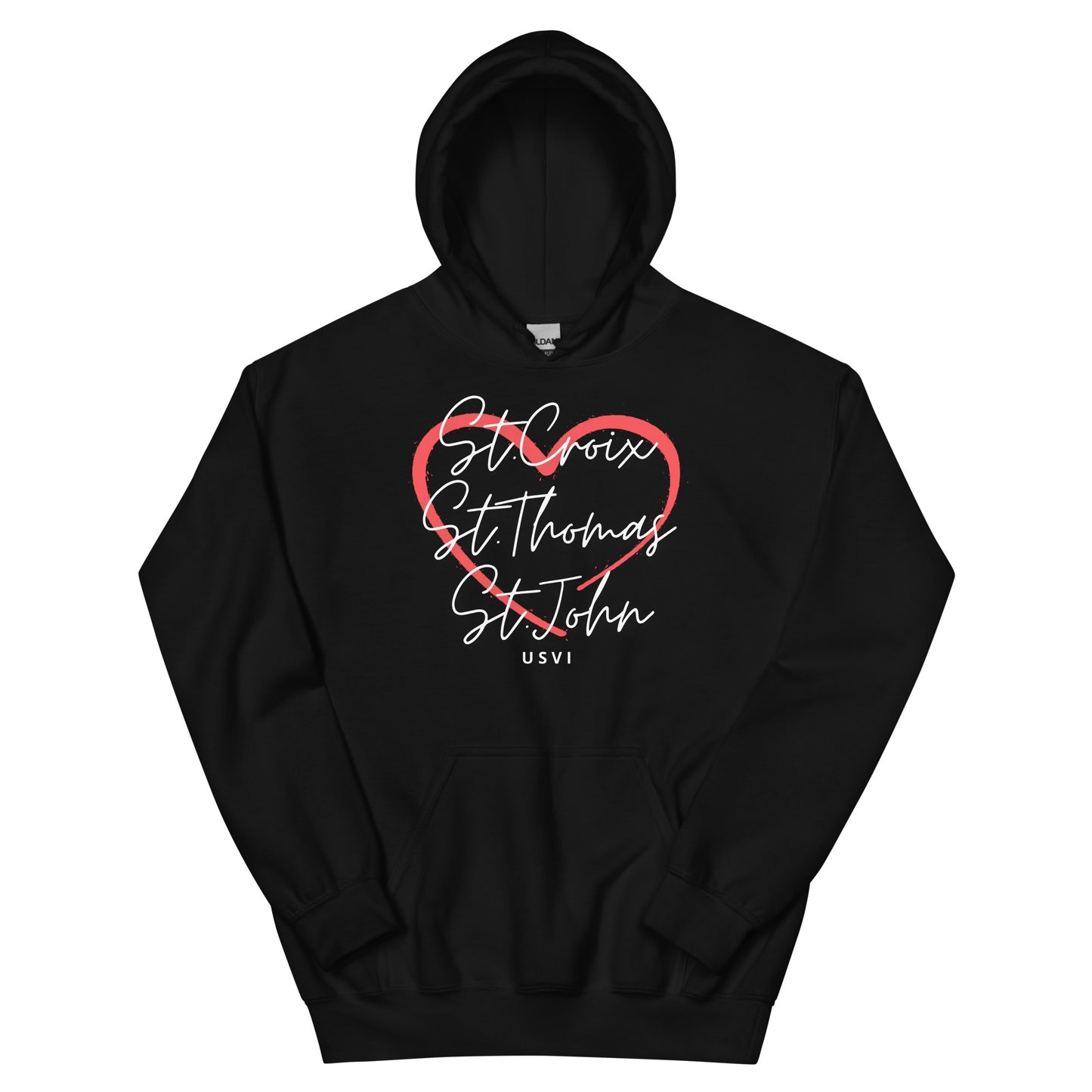 VI Heart Unisex Hoodie | Phade Fashion Virgin Islands