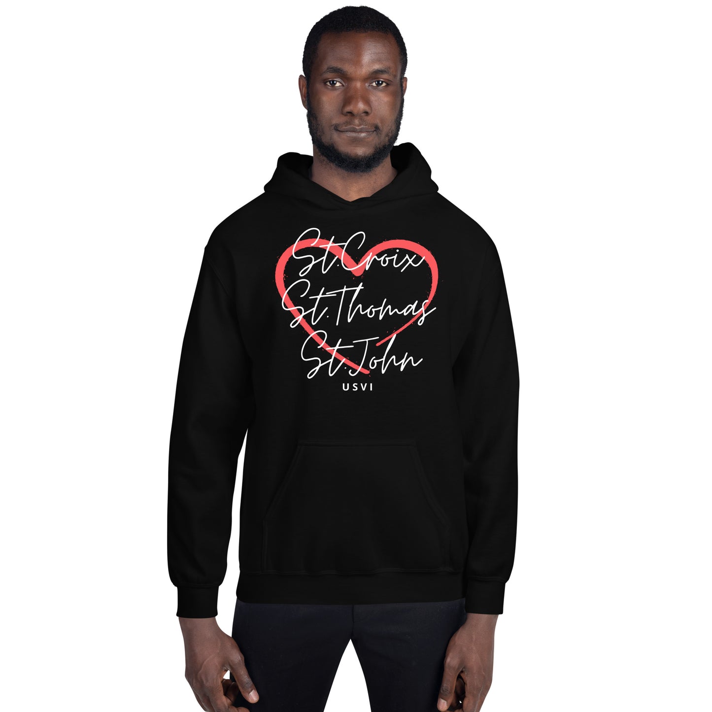 VI Heart Unisex Hoodie | Phade Fashion Virgin Islands