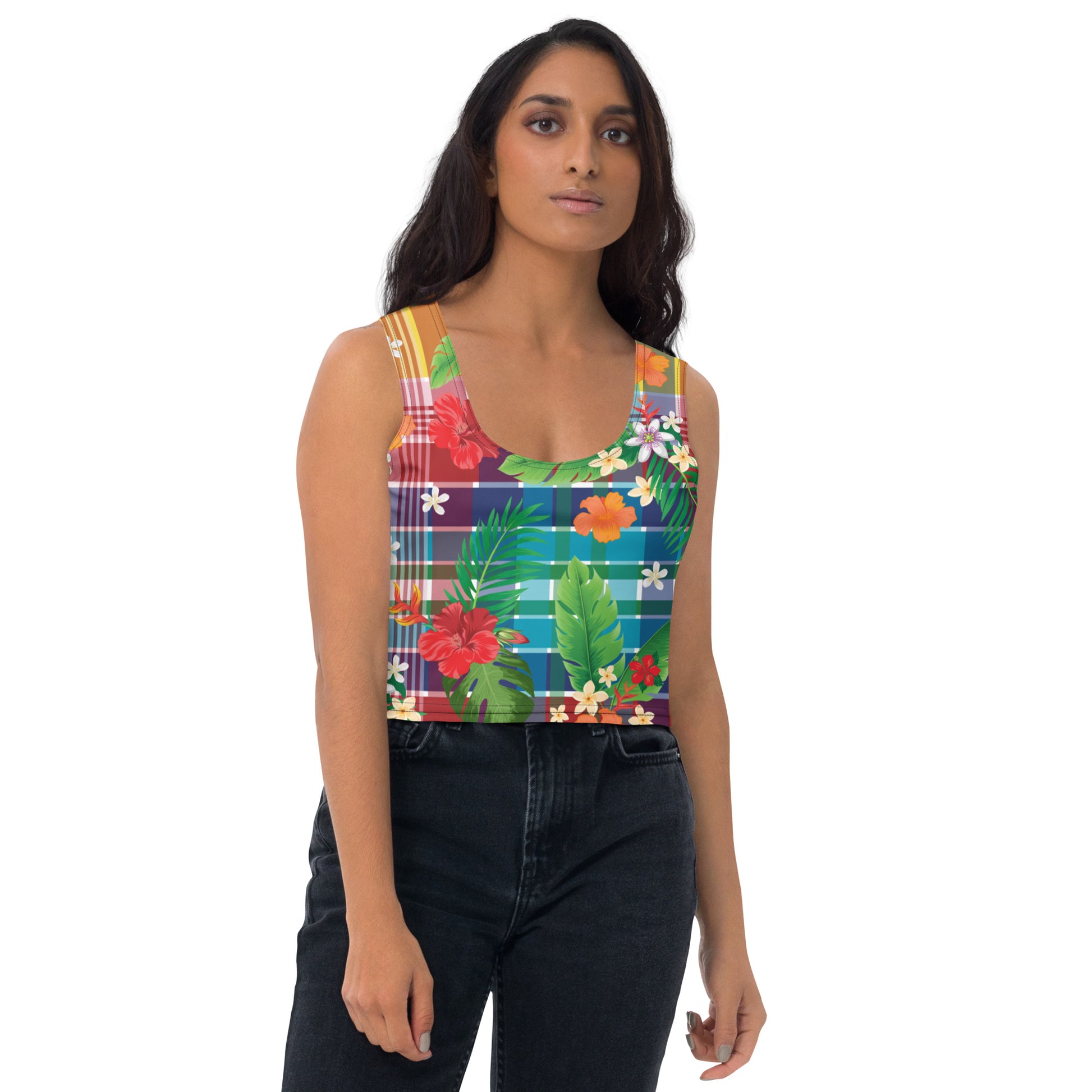 Madras Flower Crop Top | Phade Fashion Virgin Islands