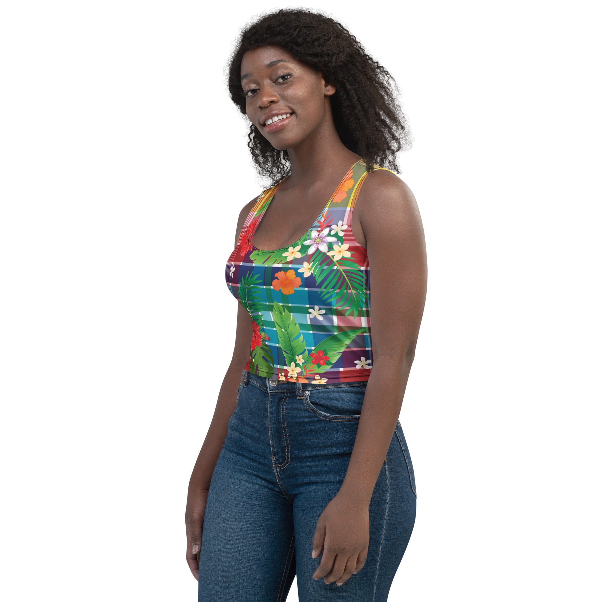 Madras Flower Crop Top | Phade Fashion Virgin Islands