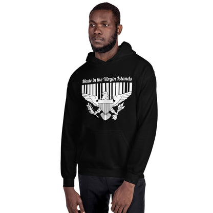 Unisex White Print Vi Hoodie | Phade Fashion Virgin Islands