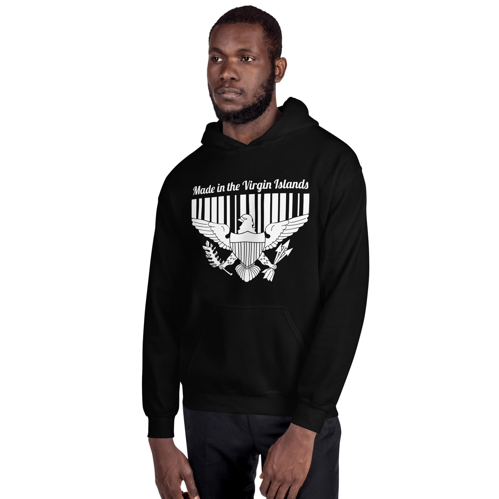Unisex White Print Vi Hoodie | Phade Fashion Virgin Islands