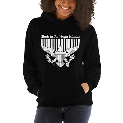 Unisex White Print Vi Hoodie | Phade Fashion Virgin Islands