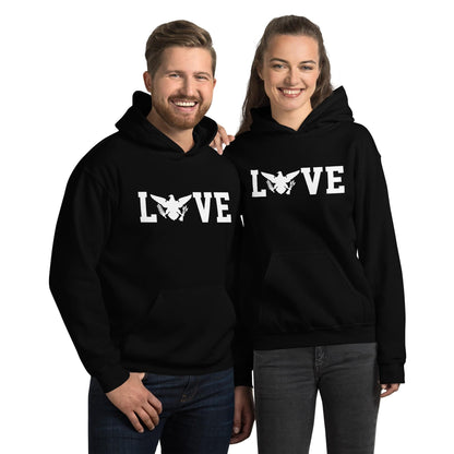Love White Print Hoodie | Phade Fashion Virgin Islands