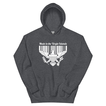 Unisex White Print Vi Hoodie | Phade Fashion Virgin Islands