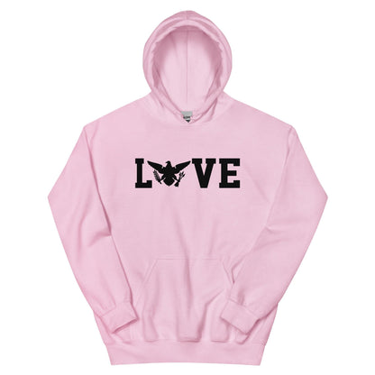Love Black Print Hoodie | Phade Fashion Virgin Islands