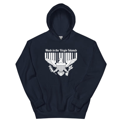 Unisex White Print Vi Hoodie | Phade Fashion Virgin Islands