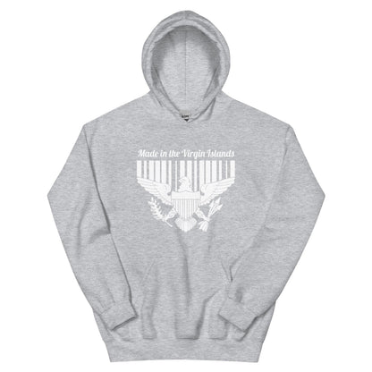 Unisex White Print Vi Hoodie | Phade Fashion Virgin Islands