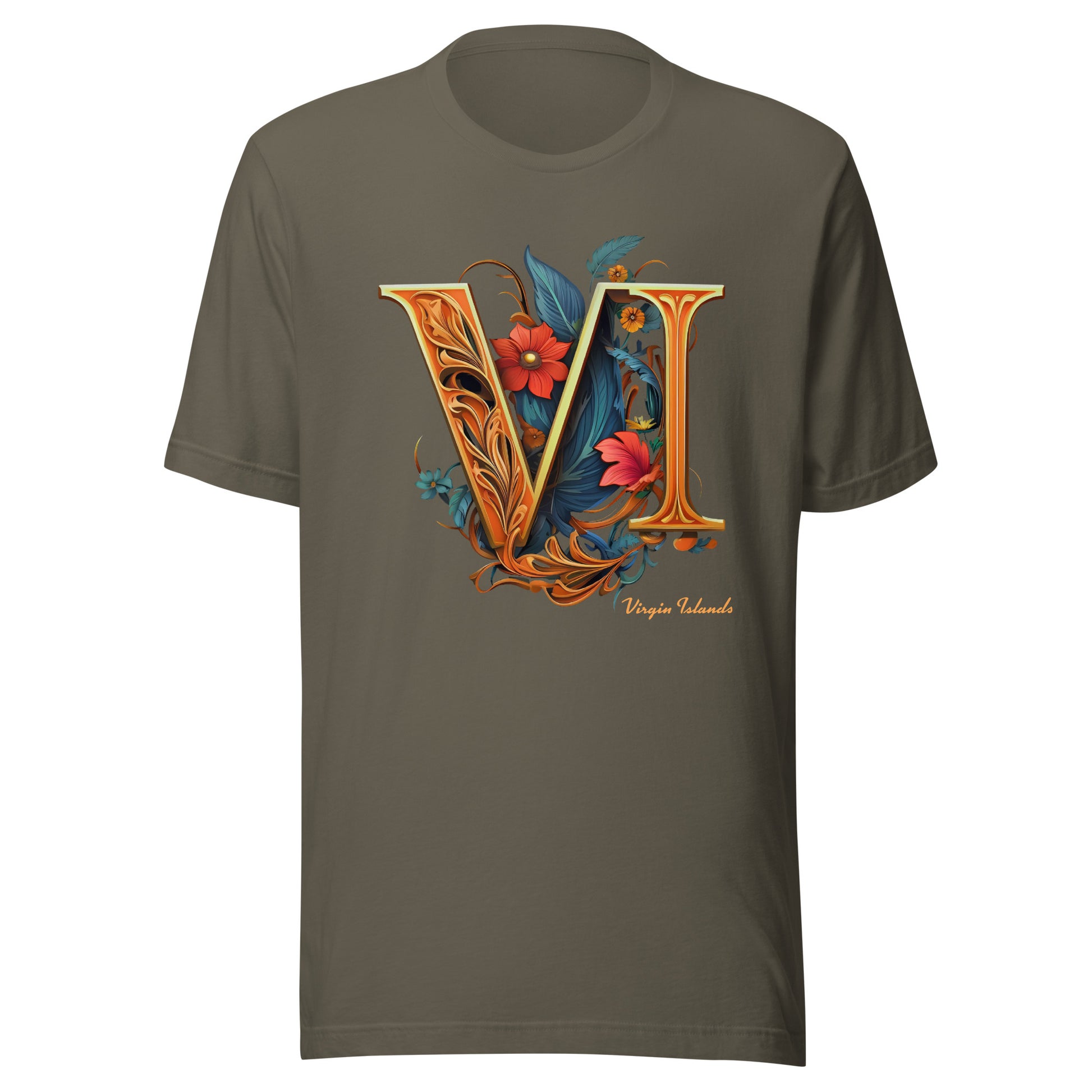 Roman Floral Unisex Tee | Phade Fashion Virgin Islands