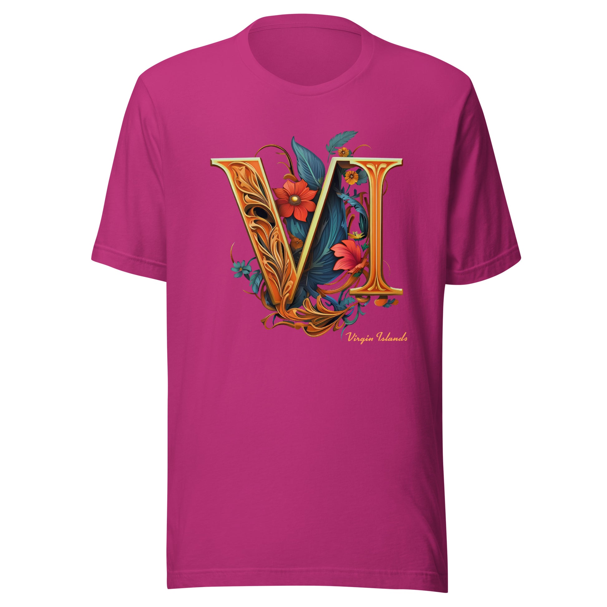 Roman Floral Unisex Tee | Phade Fashion Virgin Islands