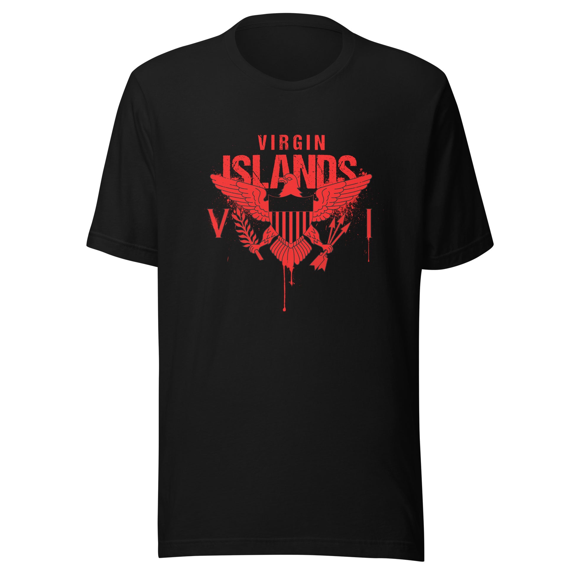 Red Painted Vi Unisex Tee | Phade Fashion Virgin Islands