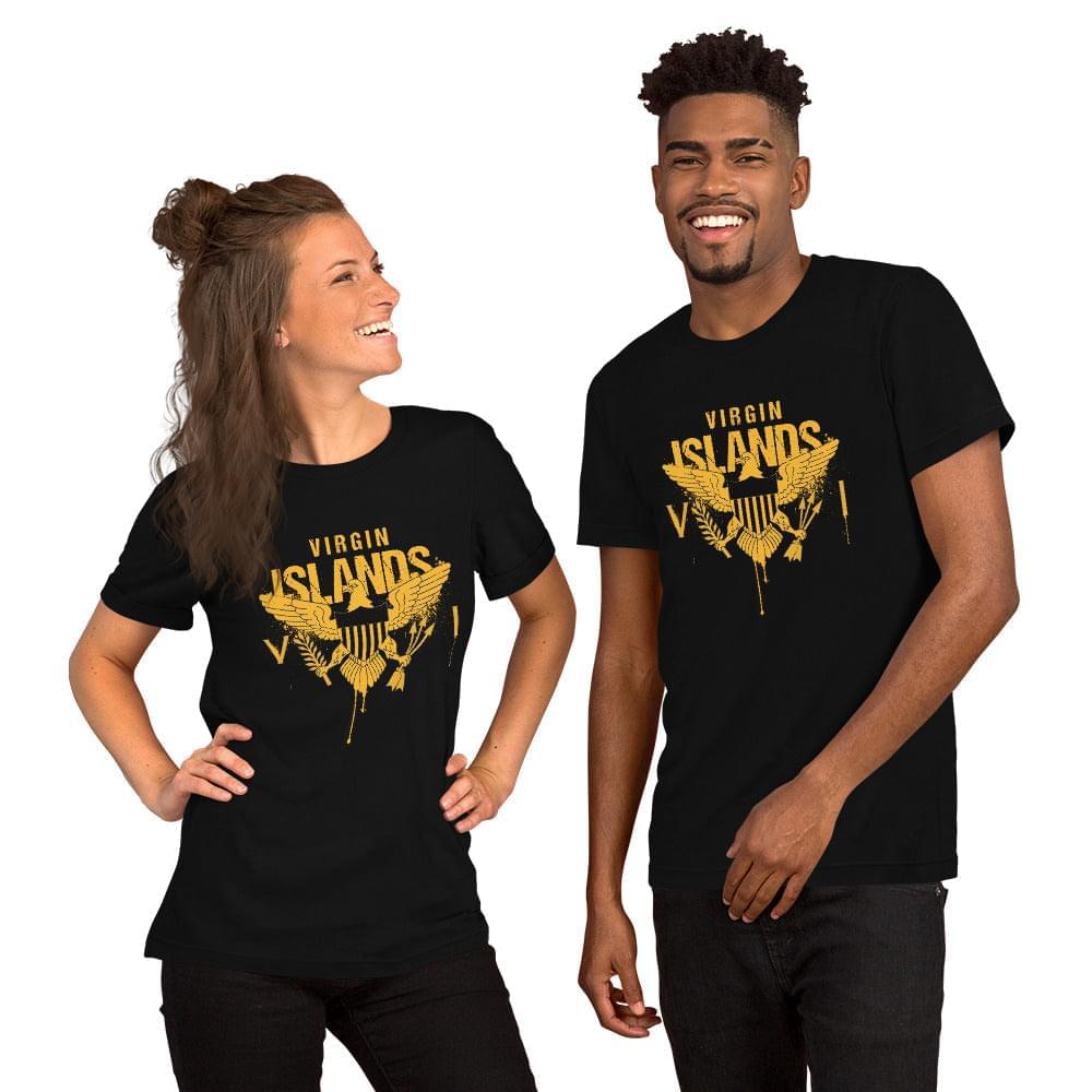 Gold Painted Vi Unisex Tee | Phade Fashion Virgin Islands