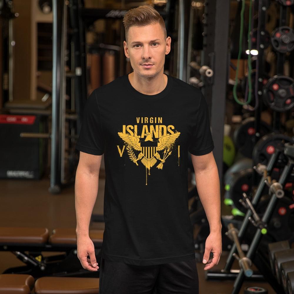 Gold Painted Vi Unisex Tee | Phade Fashion Virgin Islands