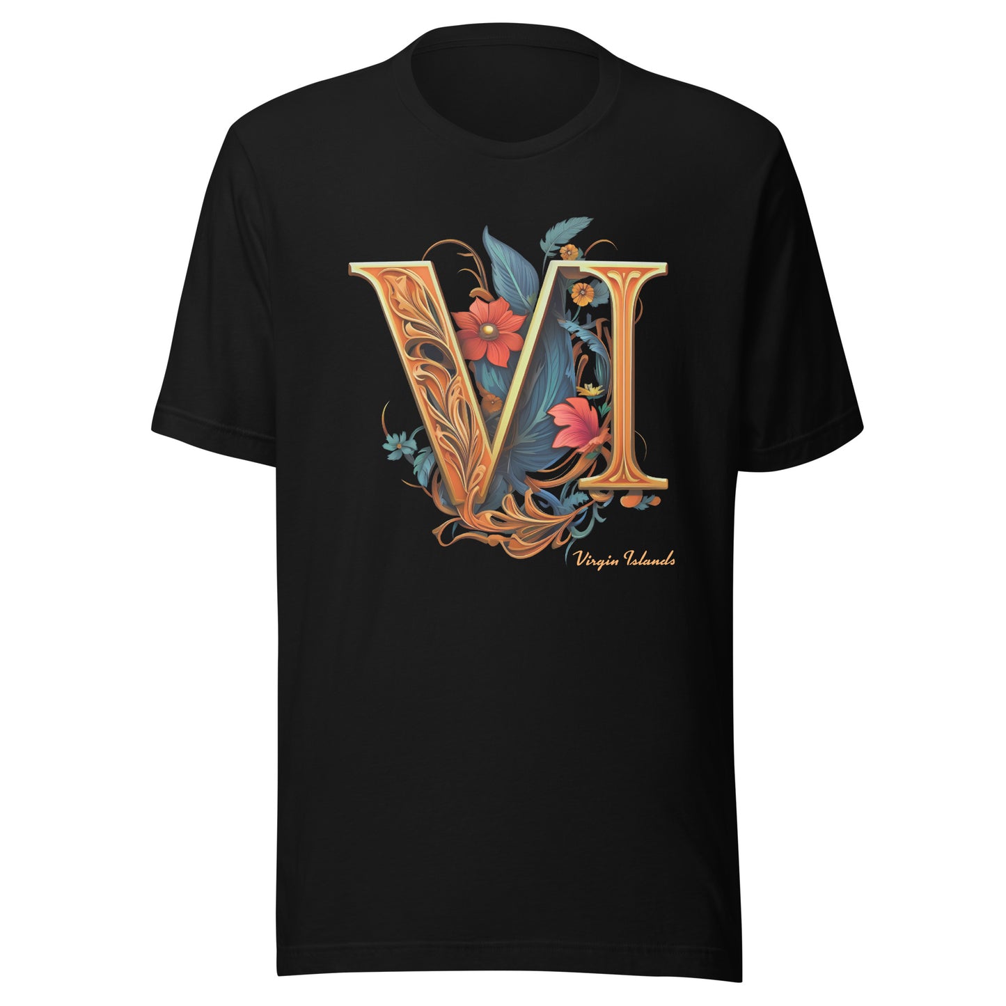 Roman Floral Unisex Tee | Phade Fashion Virgin Islands