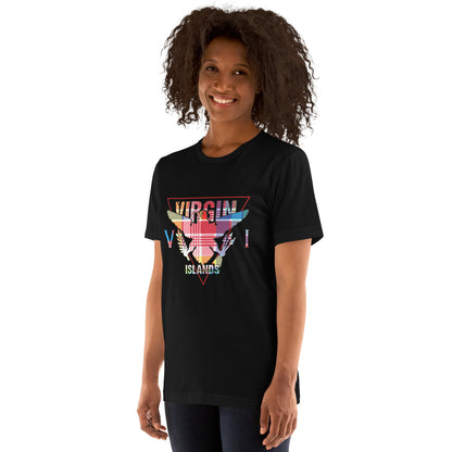 VI TRIANGLE MADRAS UNISEX T-SHIRT