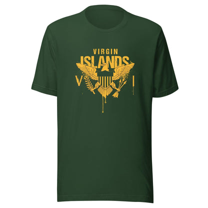 Gold Painted Vi Unisex Tee | Phade Fashion Virgin Islands