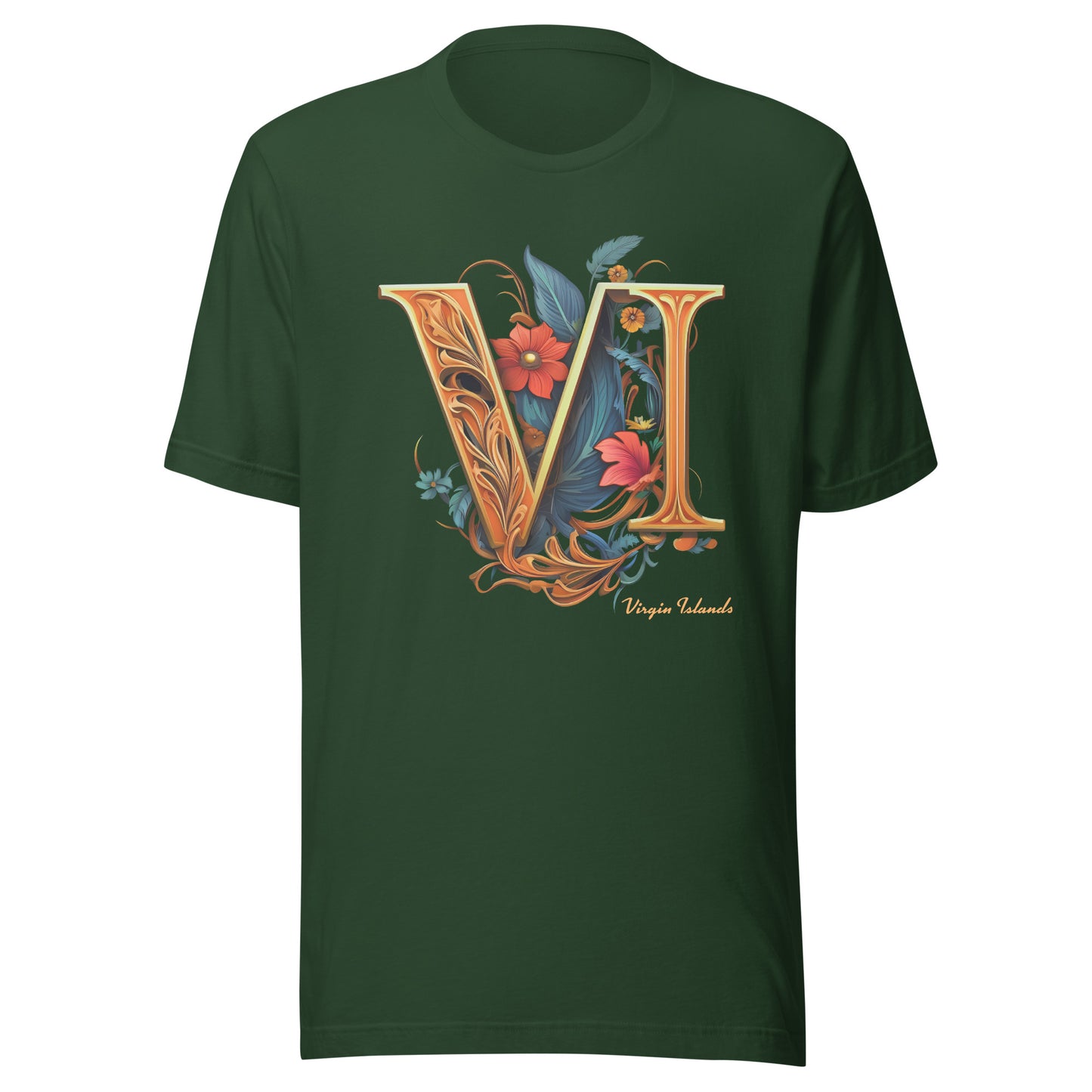Roman Floral Unisex Tee | Phade Fashion Virgin Islands