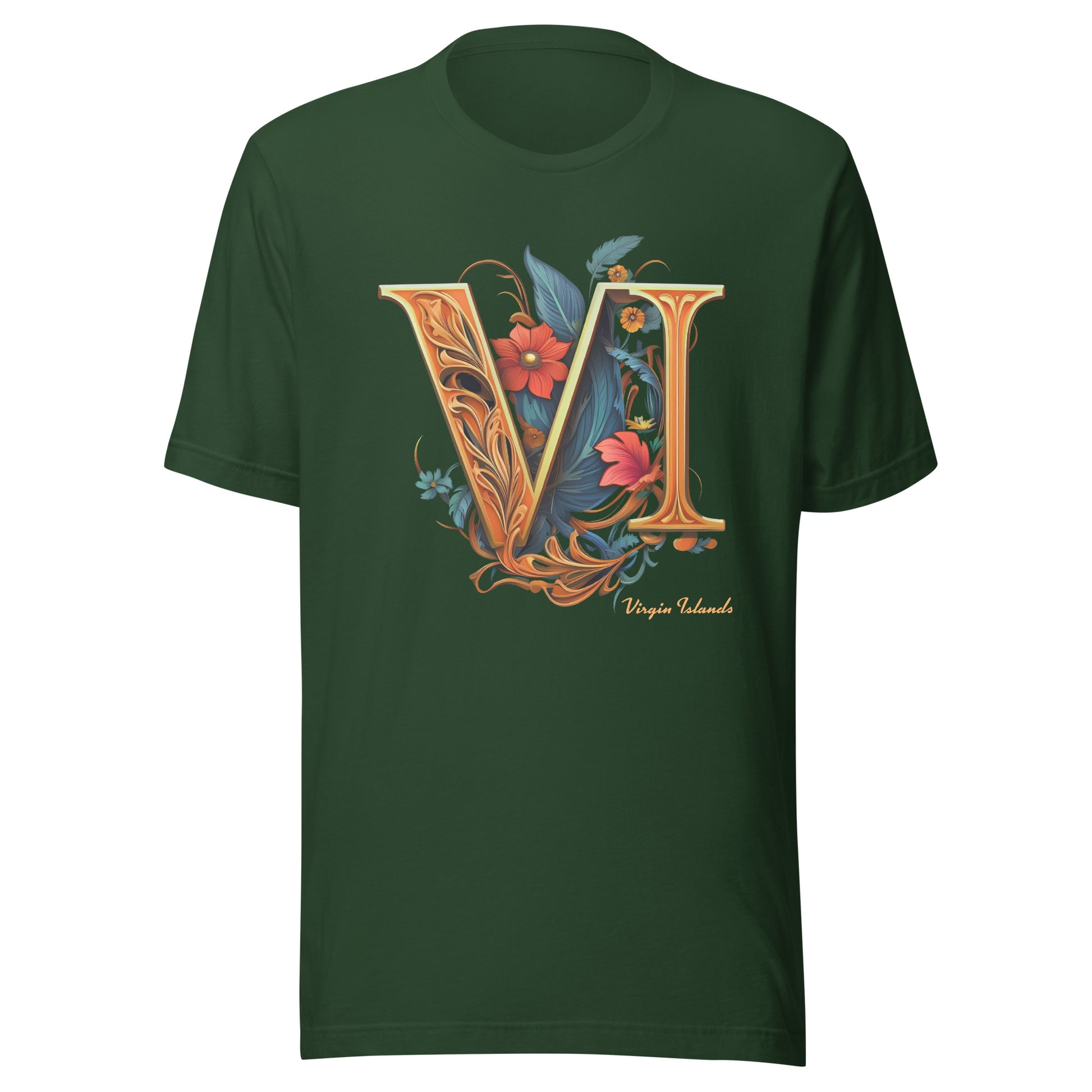 Roman Floral Unisex Tee | Phade Fashion Virgin Islands