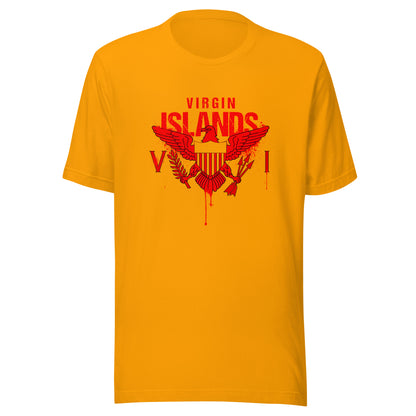 Red Painted Vi Unisex Tee | Phade Fashion Virgin Islands