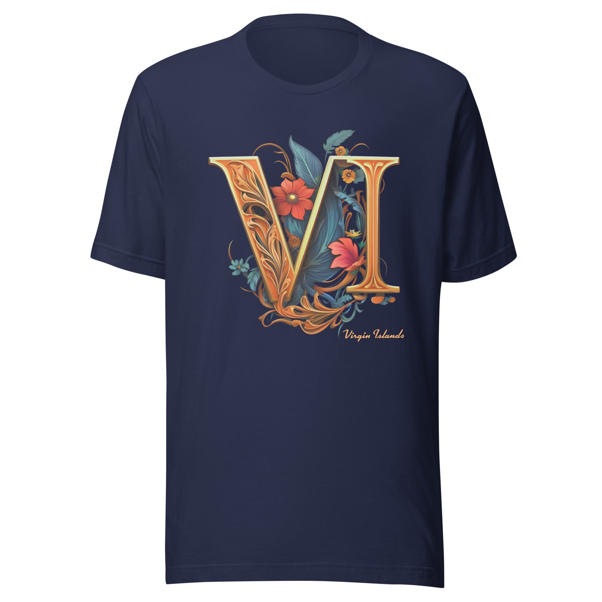 Roman Floral Unisex Tee | Phade Fashion Virgin Islands