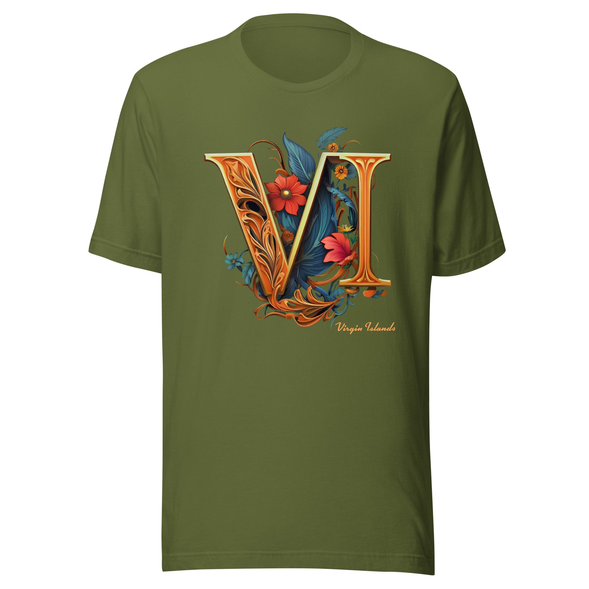 Roman Floral Unisex Tee | Phade Fashion Virgin Islands