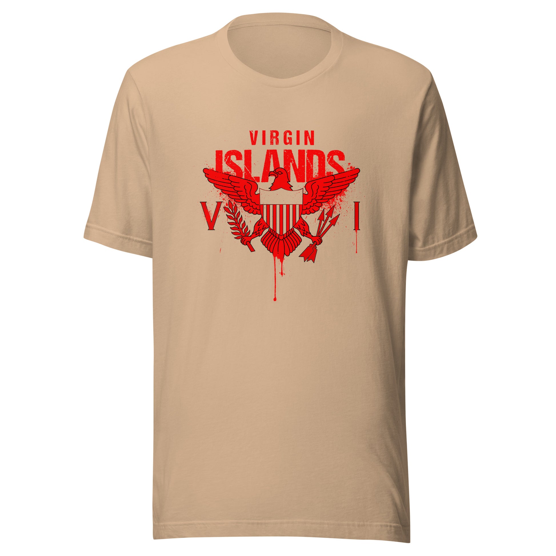 Red Painted Vi Unisex Tee | Phade Fashion Virgin Islands