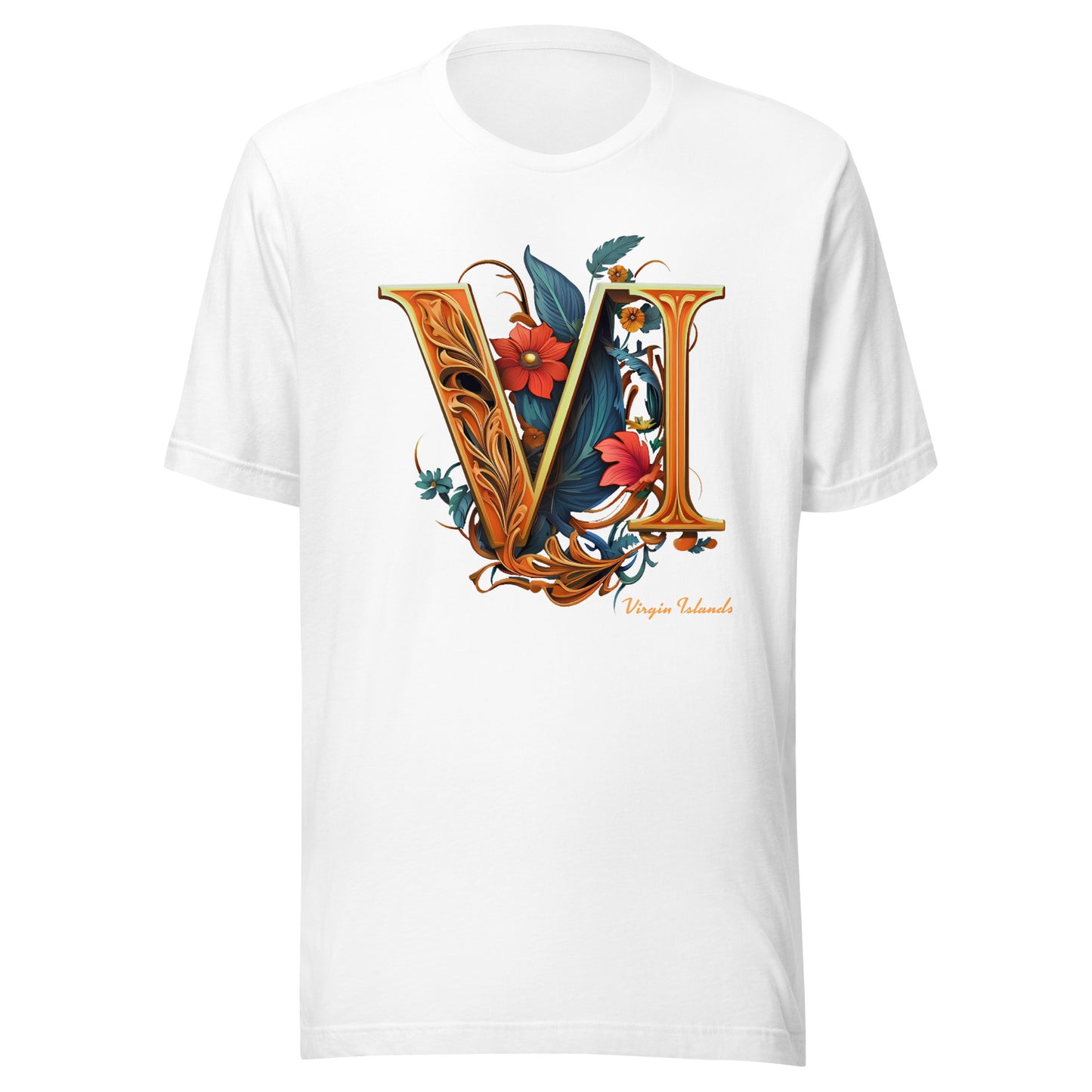 Roman Floral Unisex Tee | Phade Fashion Virgin Islands