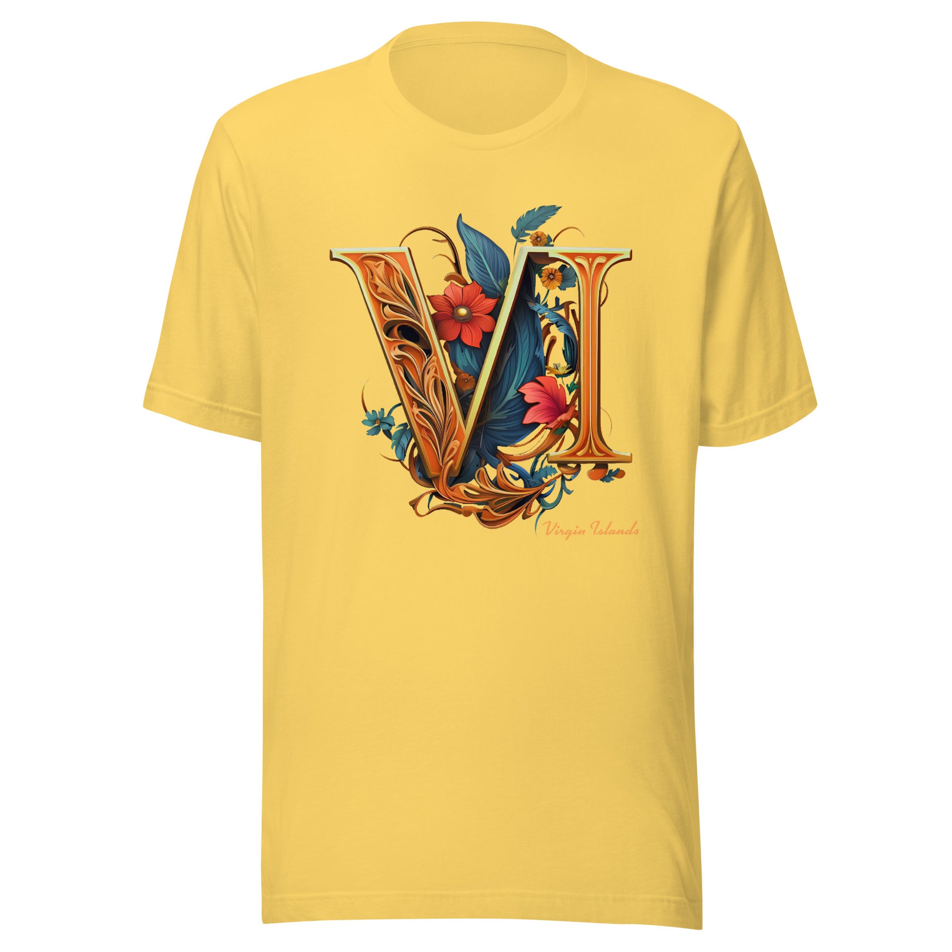 Roman Floral Unisex Tee | Phade Fashion Virgin Islands