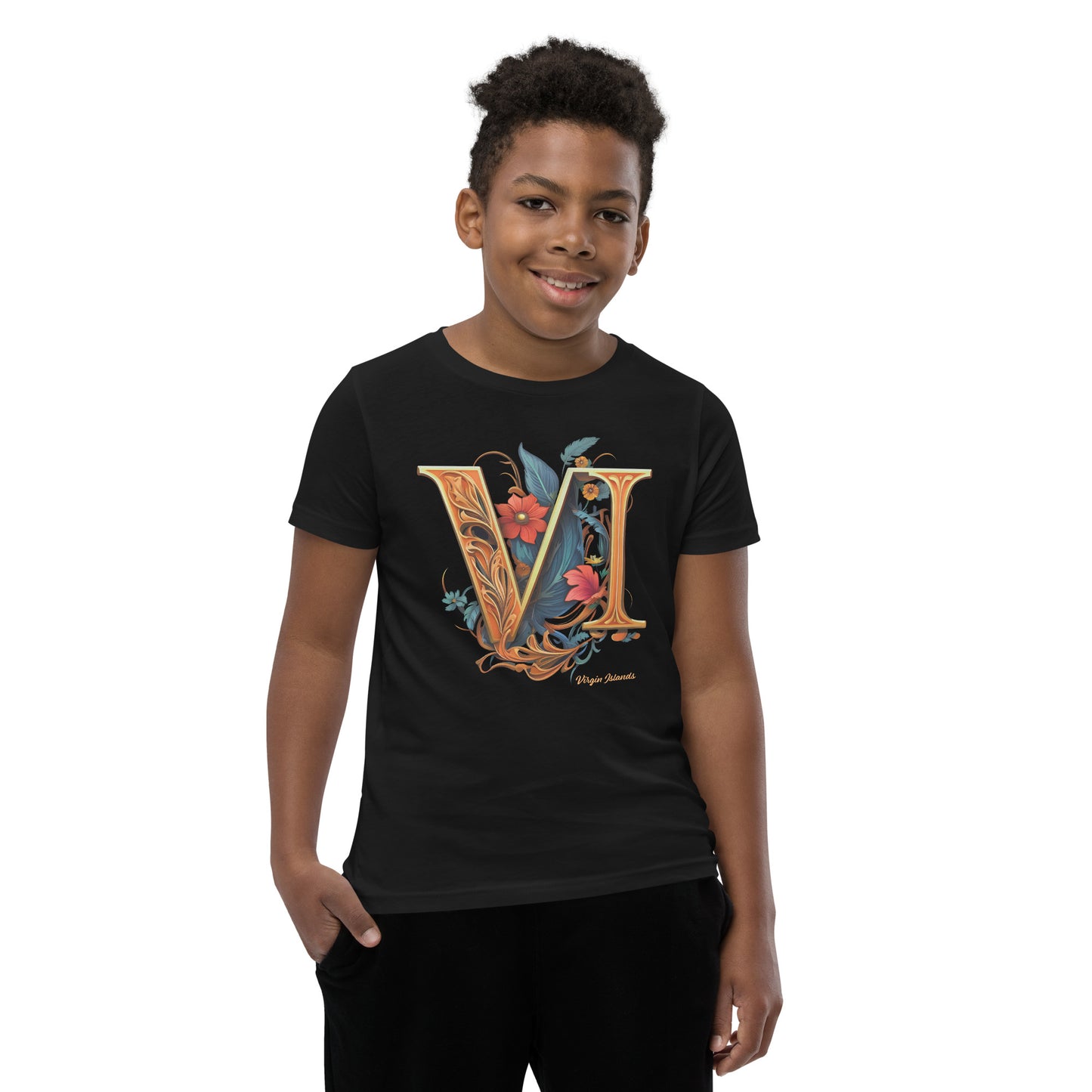 Youth Roman Floral VI Tee | Phade Fashion Virgin Islands