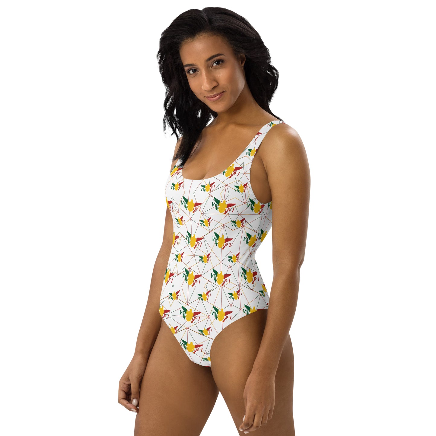 White Ice Gold Green Swimsuit | Phade Fashion Virgin Islands