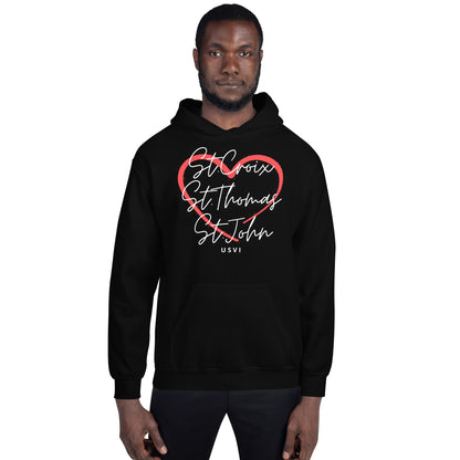 VI Heart Unisex Hoodie | Phade Fashion Virgin Islands
